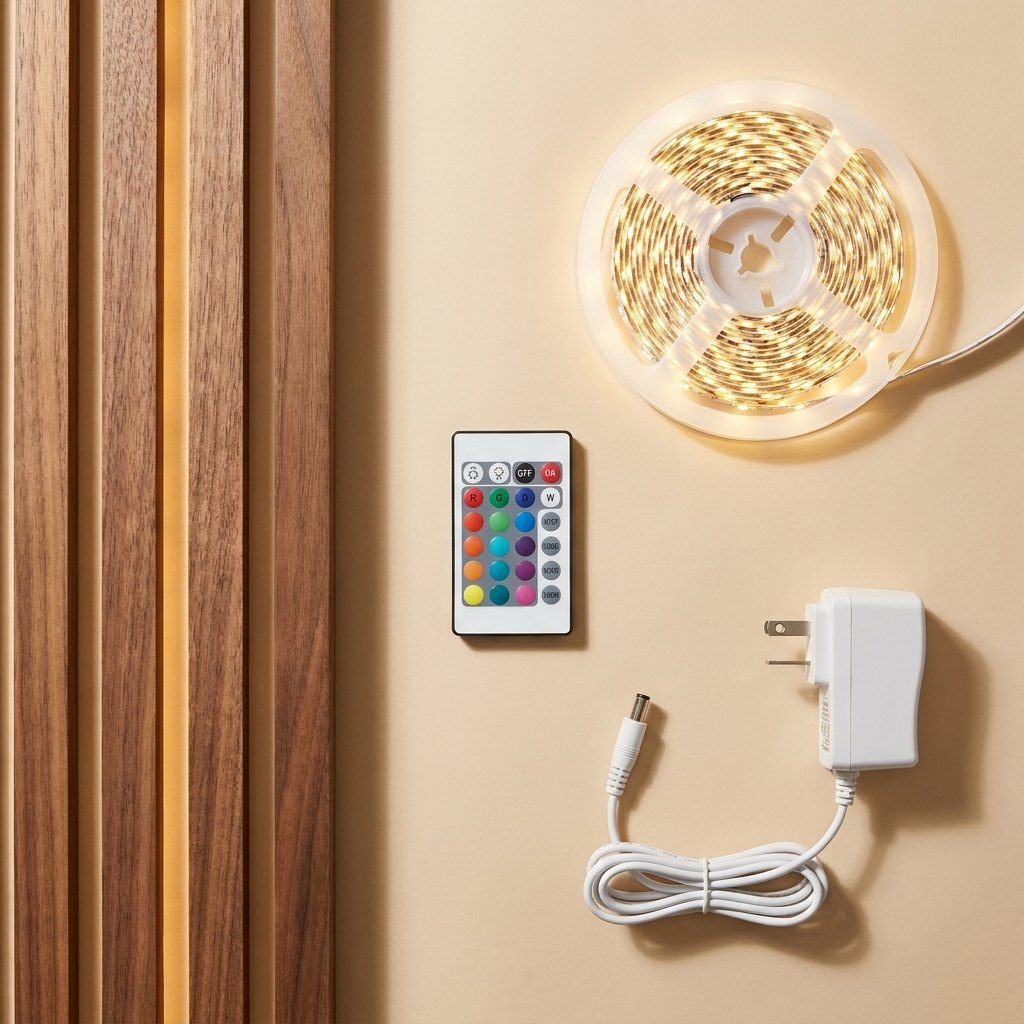 Warm White LED Light Strip with Remote — 5 m