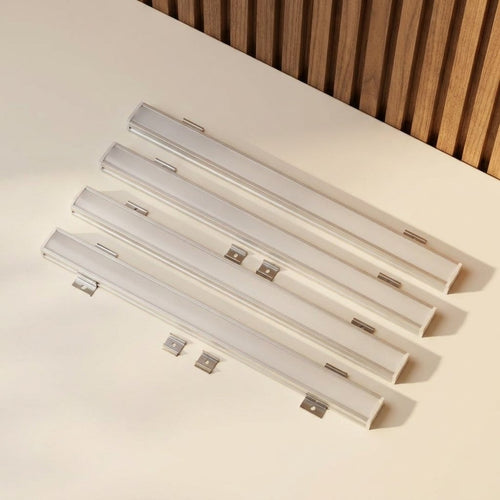 Aluminium LED Channels with Frosted Cover — 4 × 1 m