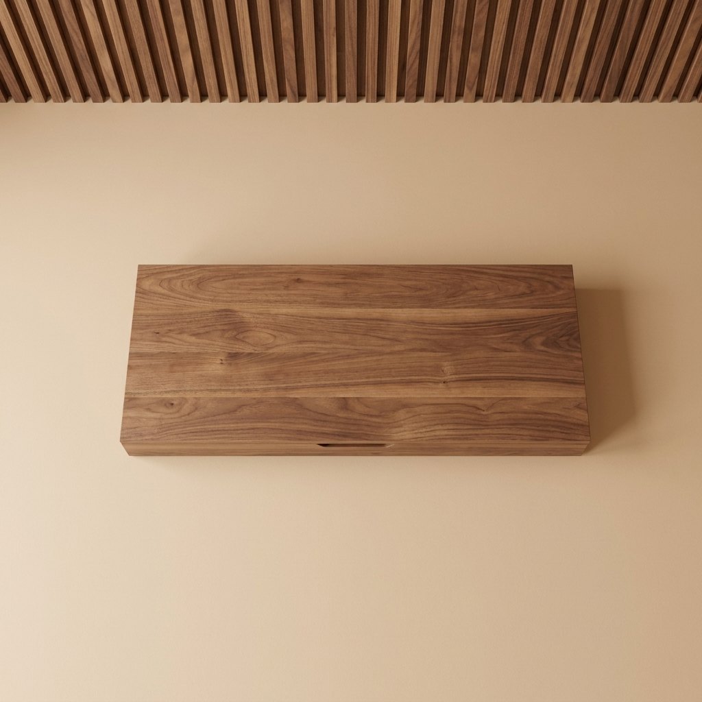 Wall-Mounted Desk with Concealed Drawer — 100 cm