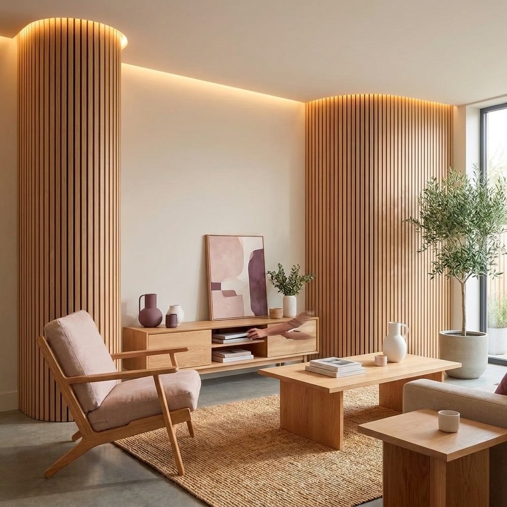 Bendable Slat Panel for Curves