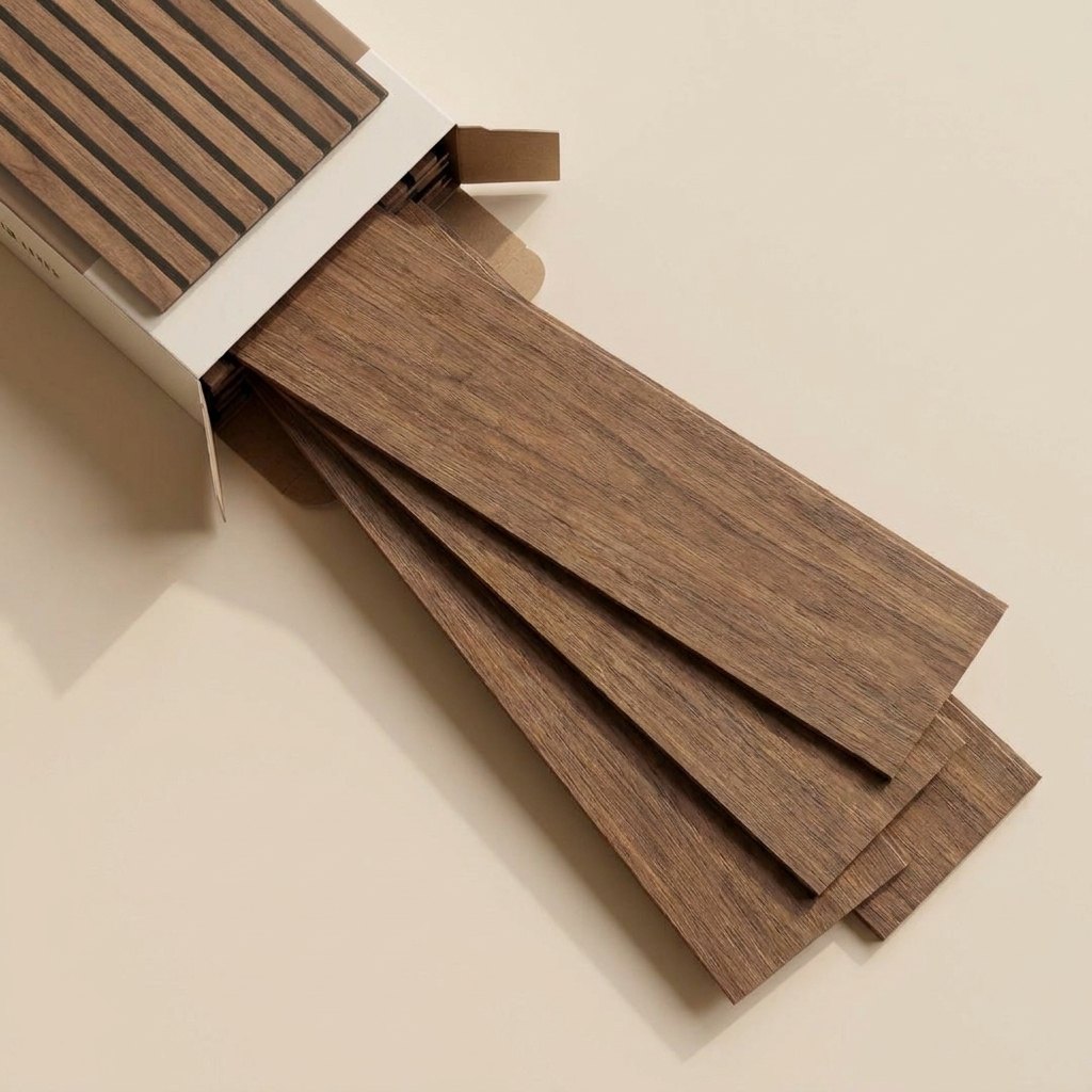Self-Adhesive Wood-Look Wall Planks — One Box