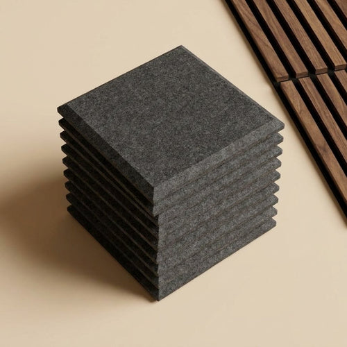 Bevelled Square Felt Panels 30 × 30 cm — Set of 12